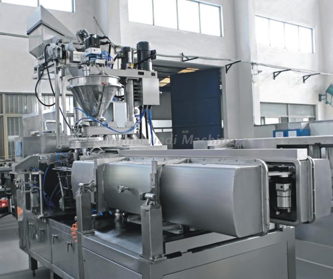 Vacuum Rotary Pouch Packing Machine Size 6500*1300*1500mm ISO9001 Approved